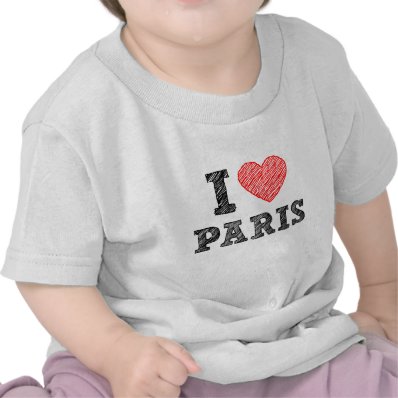 I Love Paris Sketch T Shirts