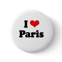 I Love Paris Tshirt Buttons