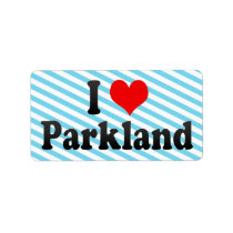 I Love Parkland, United States labels