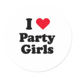I love party girls stickers