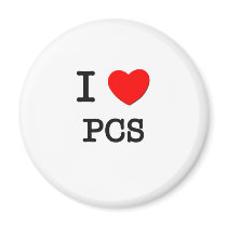 I Love Pcs Fridge Magnets