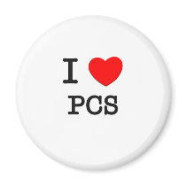 I Love Pcs Refrigerator Magnets