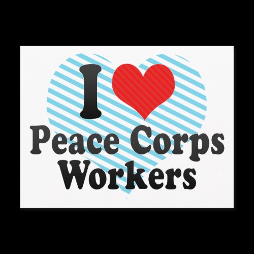 I Love Peace Corps Workers Postcards