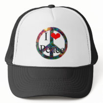 I Love Peace hats