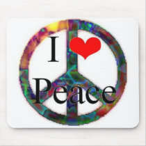 I Love Peace mousepads