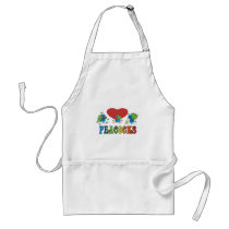 I Love Peacocks aprons