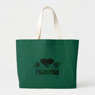 I Love Peacocks bag