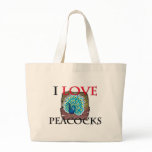 I Love Peacocks bags