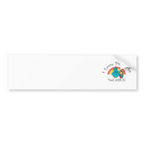 I love peacocks deal with it bumper sticker