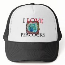 I Love Peacocks hats