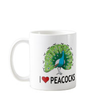 I Love Peacocks Mugs