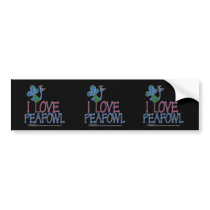 I Love Peafowl bumper stickers by creationhrt I Love Peafowl bumper stickers