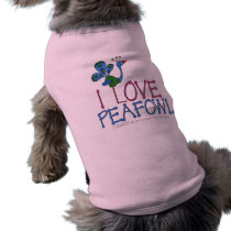 I Love Peafowl pet clothing