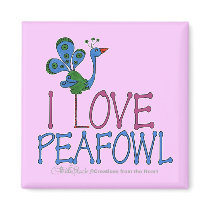 I Love Peafowl magnets