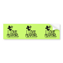 I Love Peafowl silhouette bumper stickers by creationhrt I Love Peafowl silhouette bumper stickers