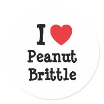 I love Peanut Brittle heart T-Shirt stickers by funnycustomtshirts I love Peanut Brittle heart T-Shirt stickers