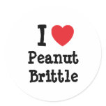I love Peanut Brittle heart T-Shirt stickers