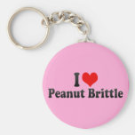 I Love Peanut Brittle Keychains