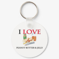 I Love Peanut Butter & Jelly keychains by foodshirts I Love Peanut Butter & Jelly keychains