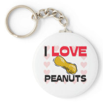 I Love Peanuts Key Chain