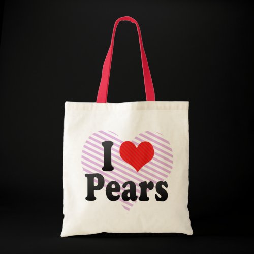 I Love Pears Tote Bag