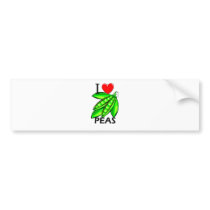 I Love Peas Bumper Sticker