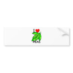 I Love Peas Bumper Sticker