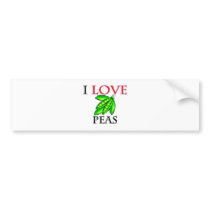 I Love Peas Bumper Stickers