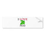I Love Peas Bumper Stickers