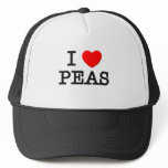 I Love PEAS ( food ) hats