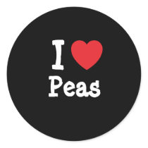 I love Peas heart T-Shirt stickers by funnycustomtshirts I love Peas heart T-Shirt stickers