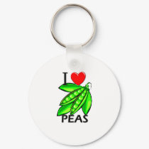 I Love Peas keychains