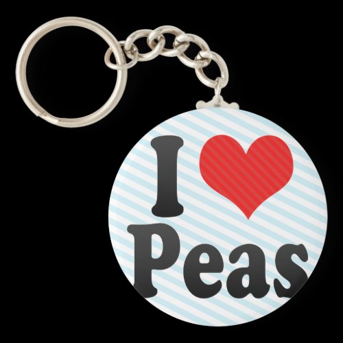 I Love Peas Keychains
