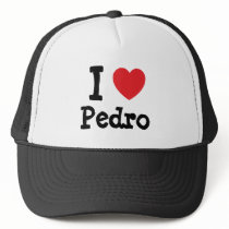 I love Pedro heart custom personalized hats
