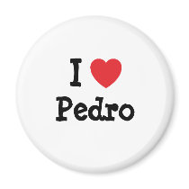 I love Pedro heart custom personalized magnets