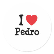 I love Pedro heart custom personalized stickers