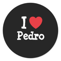 I love Pedro heart custom personalized stickers