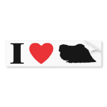 I Love Pekingese Bumper Sticker