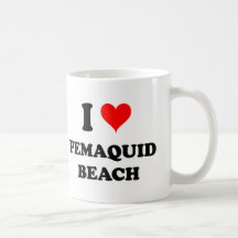 I Love Pemaquid Beach Maine Mug