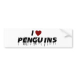 I Love Penguins Bumper Stickers