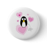 I Love Penguins Buttons