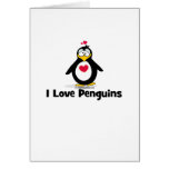I Love Penguins Card