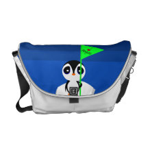 I Love Penguins Courier Bag