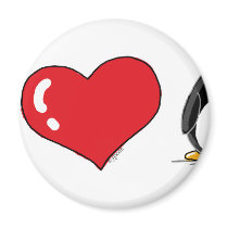 I Love Penguins Refrigerator Magnet