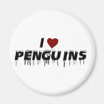 I Love Penguins Magnets