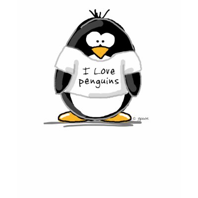 I Love Penguins Penguin t-shirts