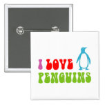I Love Penguins Pin