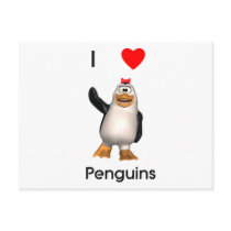 Ich liebe Pinguine postkarten