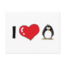 I Love Penguins postcards by penguinality I Love Penguins postcards