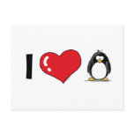 I Love Penguins Postcard